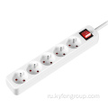 Франция 5-Outlet Power Strip с выключателем света